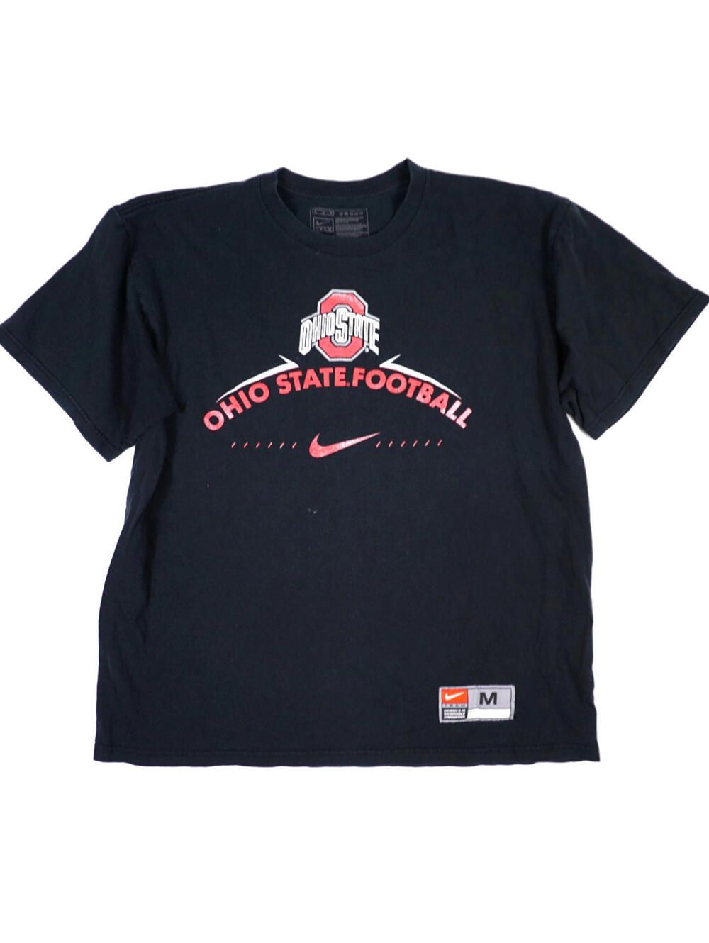 Vintage Nike Ohio State Buckeyes T Shirt Medium Mens Black NCAA Football Tee